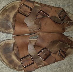 Milano birkenstock women's sandals tan